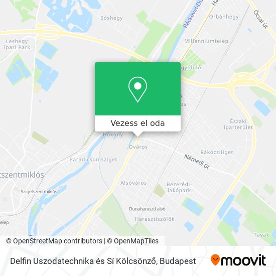 Delfin Uszodatechnika és Sí Kölcsönző térkép