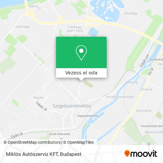 Miklós Autószerviz KFT térkép
