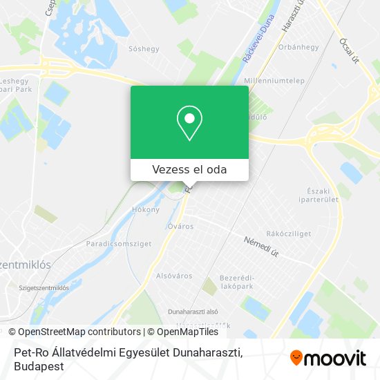 Pet-Ro Állatvédelmi Egyesület Dunaharaszti térkép
