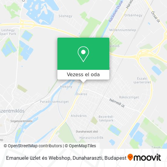 Emanuele üzlet és Webshop, Dunaharaszti térkép