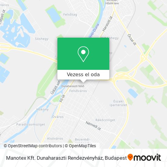 Manotex Kft. Dunaharaszti Rendezvényház térkép