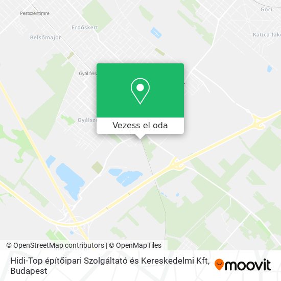 Hidi-Top építőipari Szolgáltató és Kereskedelmi Kft térkép