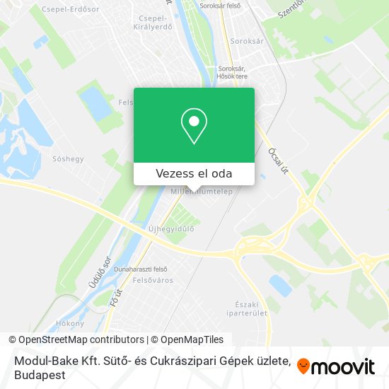 Modul-Bake Kft. Sütő- és Cukrászipari Gépek üzlete térkép