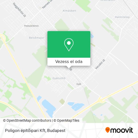Poligon építőipari Kft térkép