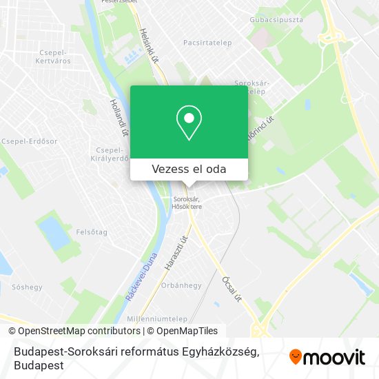 Budapest-Soroksári református Egyházközség térkép