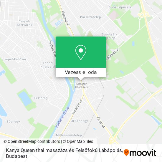 Kanya Queen thai masszázs és Felsőfokú Lábápolás térkép