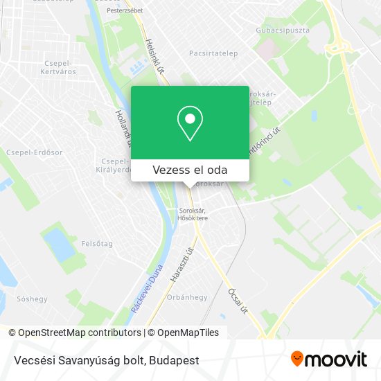 Vecsési Savanyúság bolt térkép