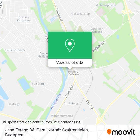 Jahn Ferenc Dél-Pesti Kórház Szakrendelés térkép