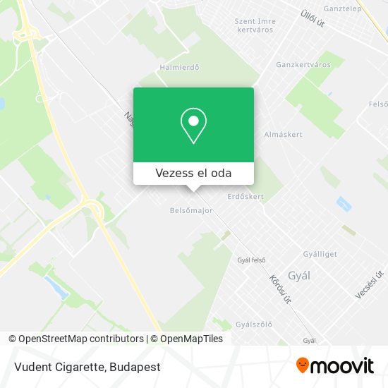 Vudent Cigarette térkép