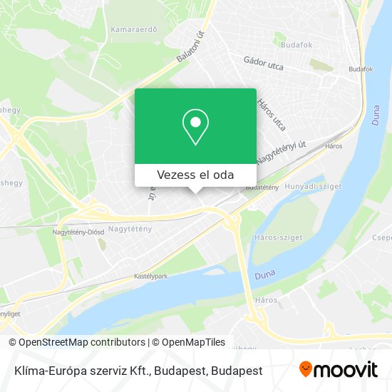 Klíma-Európa szerviz Kft., Budapest térkép