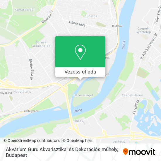 Akvárium Guru Akvarisztikai és Dekorációs műhely térkép