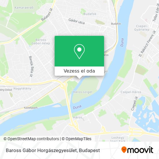 Baross Gábor Horgászegyesület térkép