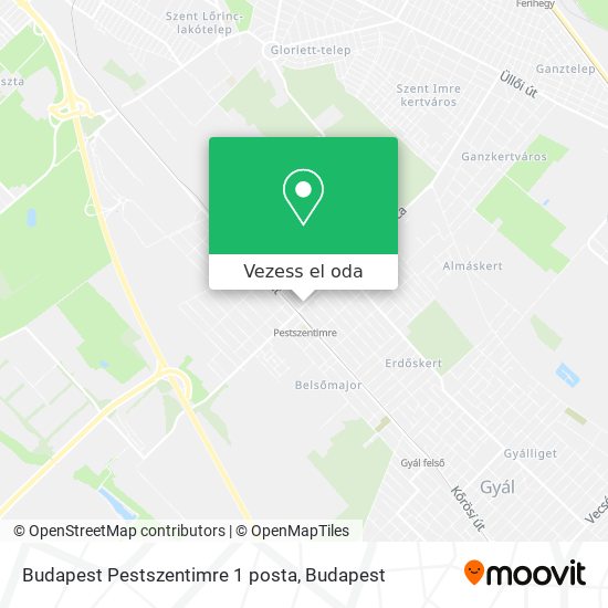 Budapest Pestszentimre 1 posta térkép