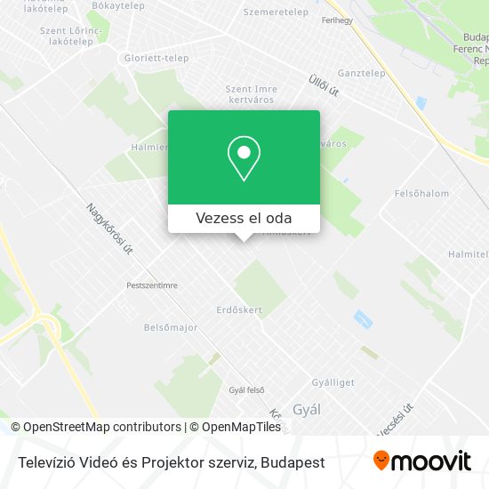 Televízió Videó és Projektor szerviz térkép