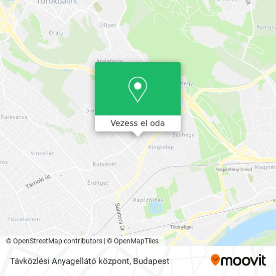 Távközlési Anyagellátó központ térkép