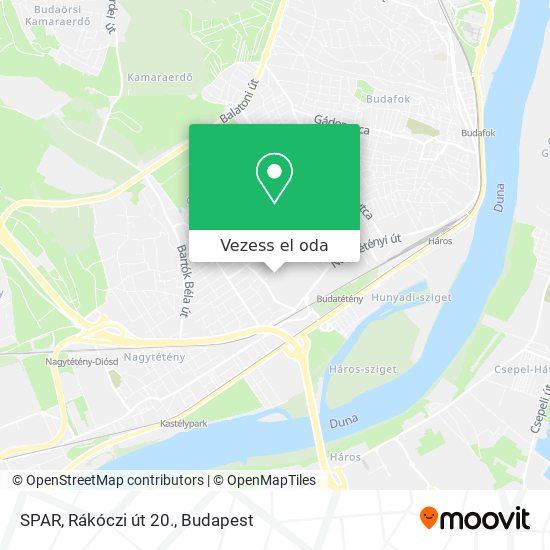 SPAR, Rákóczi út 20. térkép