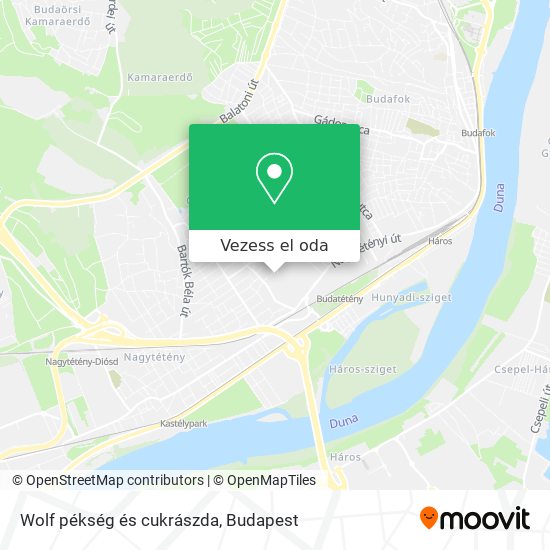 Wolf pékség és cukrászda térkép