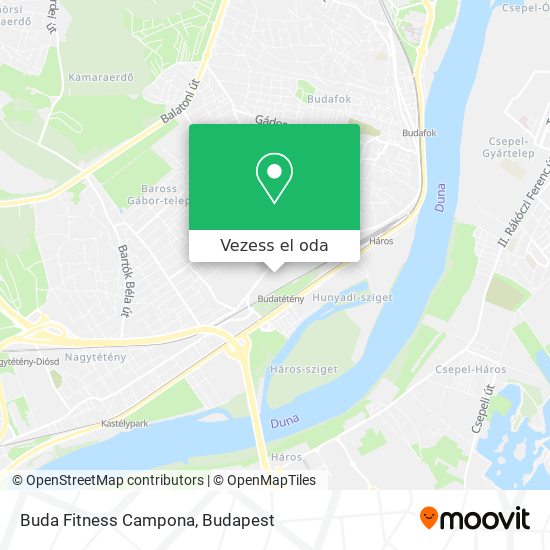 Buda Fitness Campona térkép