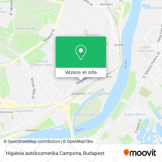 Higiénia autókozmetika Campona térkép