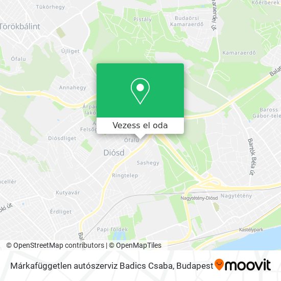 Márkafüggetlen autószerviz Badics Csaba térkép