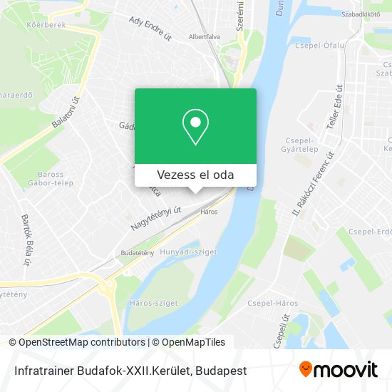 Infratrainer Budafok-XXII.Kerület térkép