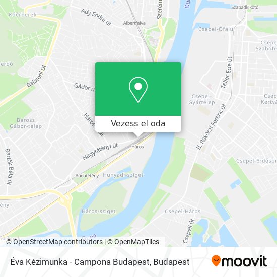 Éva Kézimunka - Campona Budapest térkép