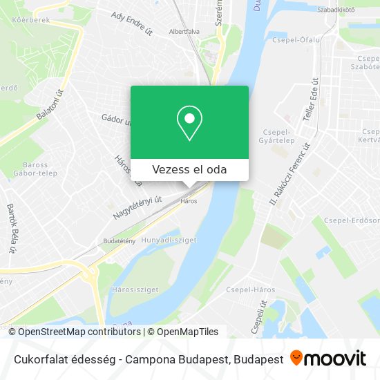 Cukorfalat édesség - Campona Budapest térkép