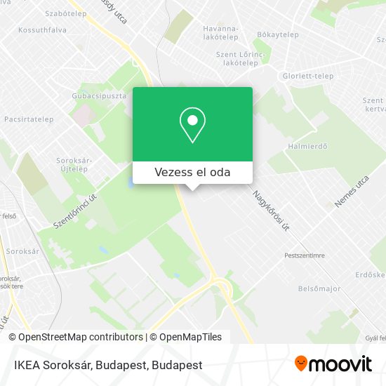IKEA Soroksár, Budapest térkép