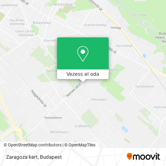 Zaragoza kert térkép