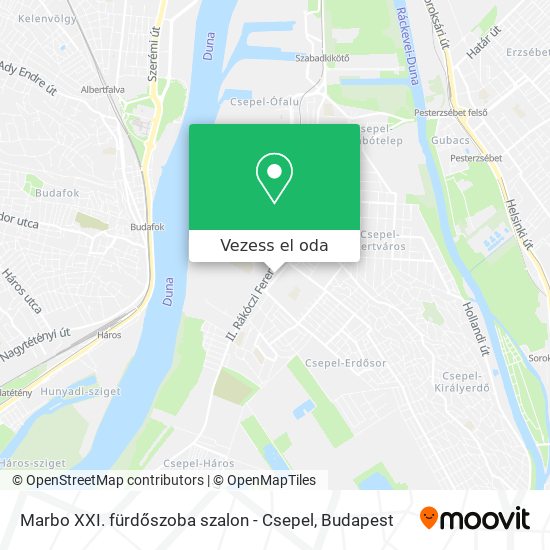 Marbo XXI. fürdőszoba szalon - Csepel térkép