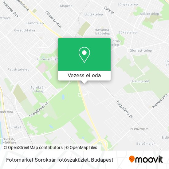 Fotomarket Soroksár fotószaküzlet térkép