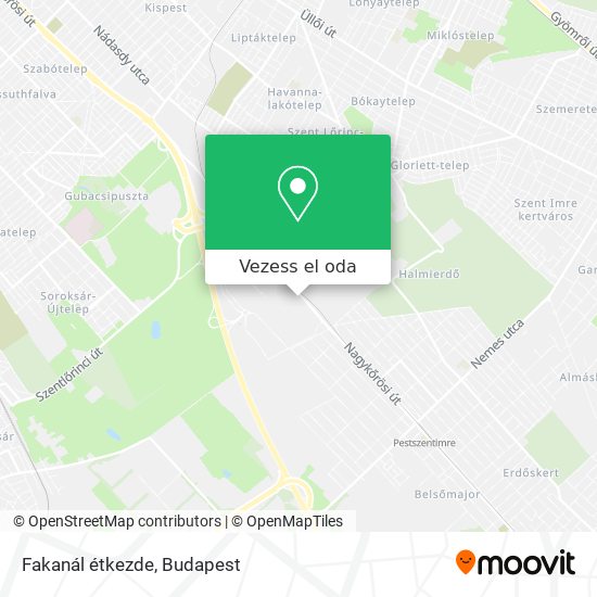 Fakanál étkezde térkép