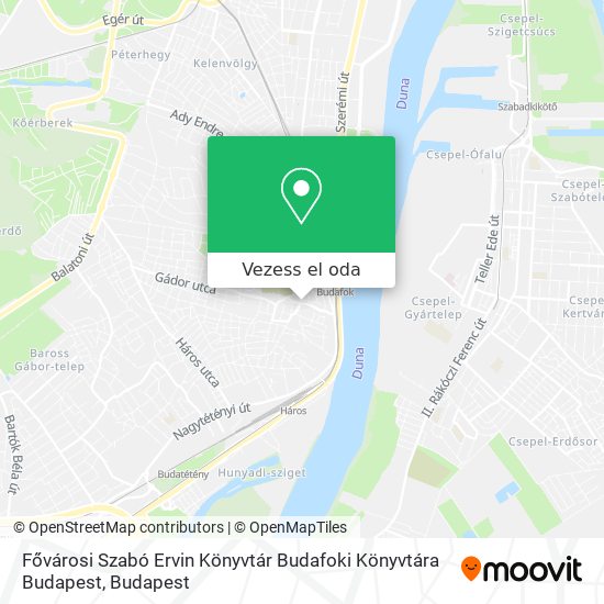 Fővárosi Szabó Ervin Könyvtár Budafoki Könyvtára Budapest térkép