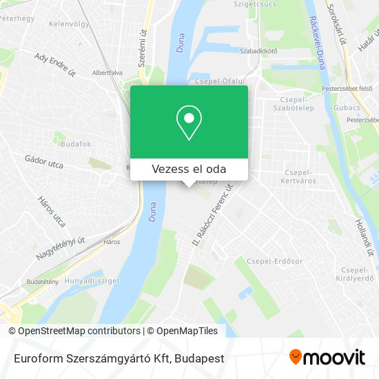 Euroform Szerszámgyártó Kft térkép
