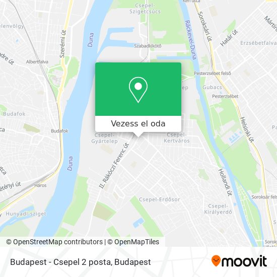 Budapest - Csepel 2 posta térkép
