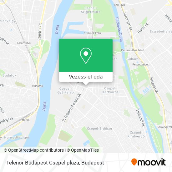 Telenor Budapest Csepel plaza térkép