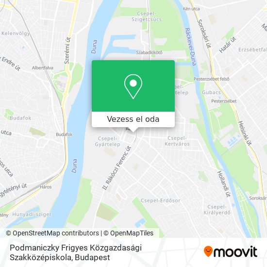 Podmaniczky Frigyes Közgazdasági Szakközépiskola térkép