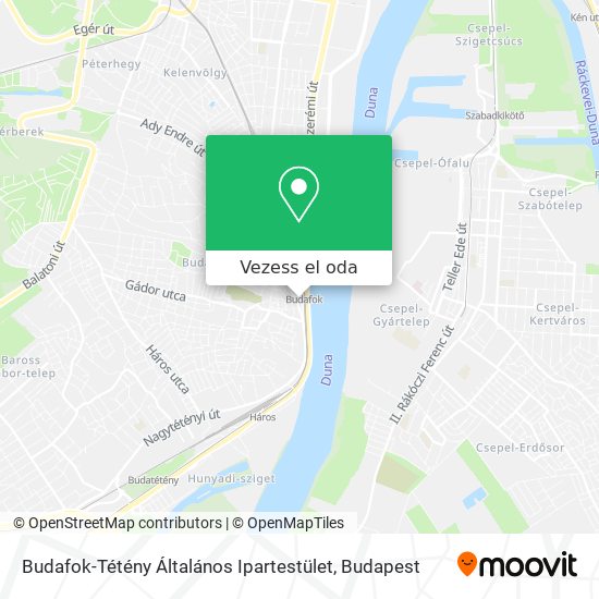 Budafok-Tétény Általános Ipartestület térkép