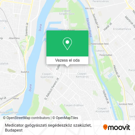 Medicator gyógyászati segédeszköz szaküzlet térkép