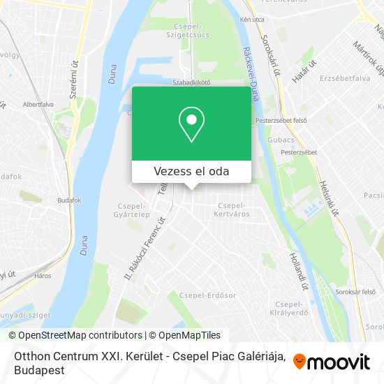 Otthon Centrum XXI. Kerület - Csepel Piac Galériája térkép
