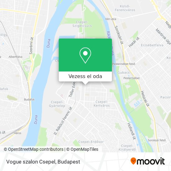 Vogue szalon Csepel térkép