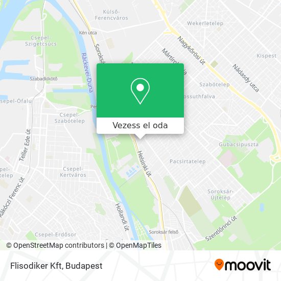 Flisodiker Kft térkép