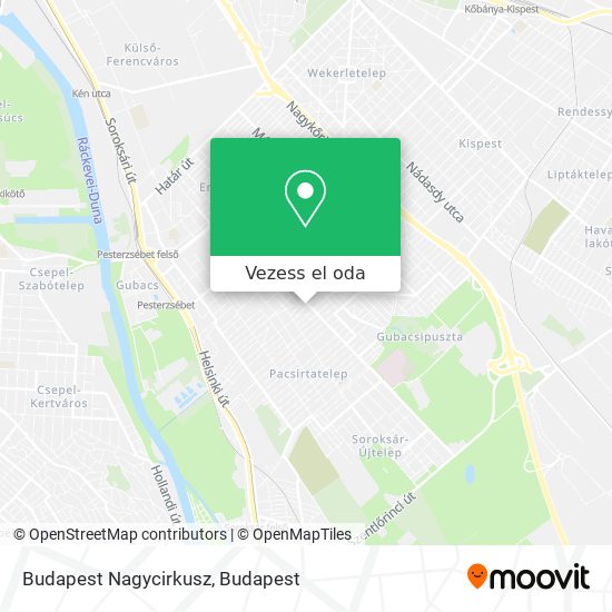 Budapest Nagycirkusz térkép
