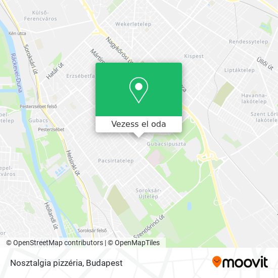 Nosztalgia pizzéria térkép