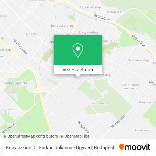 Brinyiczkiné Dr. Farkas Julianna - Ügyvéd térkép