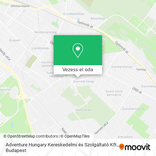 Adventure Hungary Kereskedelmi és Szolgáltató Kft. térkép