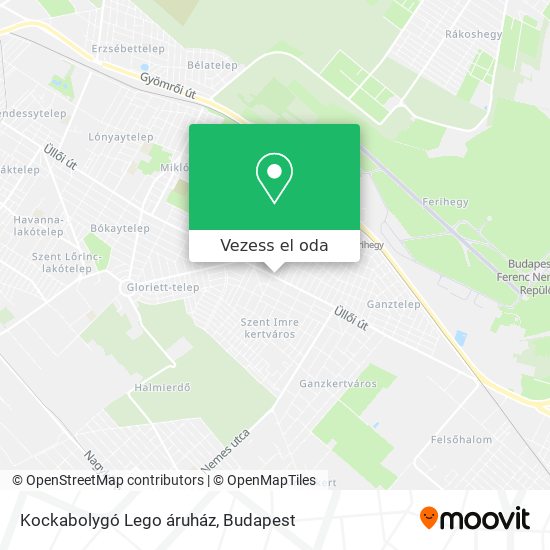 Kockabolygó Lego áruház térkép