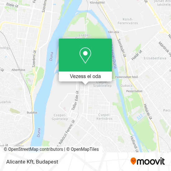 Alicante Kft térkép