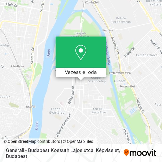 Generali - Budapest Kossuth Lajos utcai Képviselet térkép