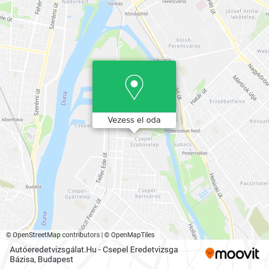 Autóeredetvizsgálat.Hu - Csepel Eredetvizsga Bázisa térkép